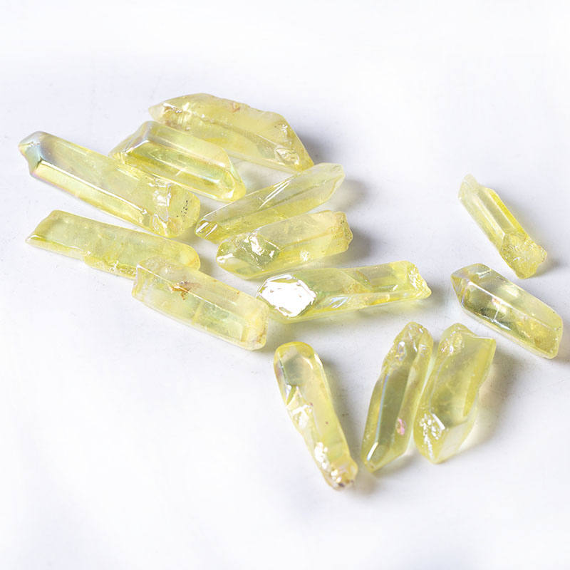 Crystal healing stone plating clear quartz point