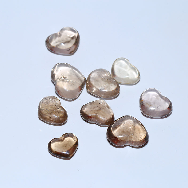 Smoked quartz heart crystal heart shape