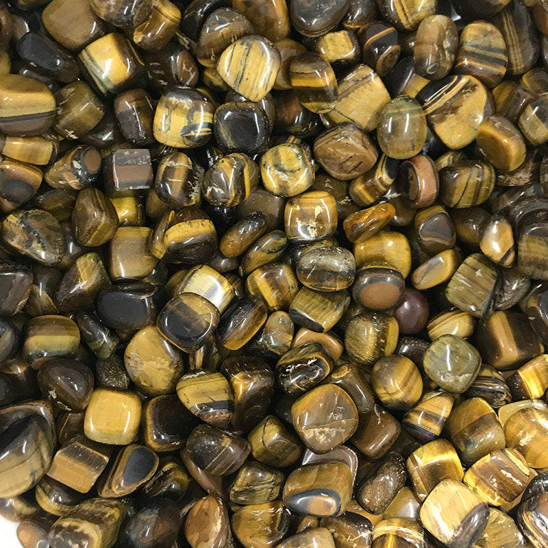 Natural quartz gravel polished yellow tiger eye crystal stone