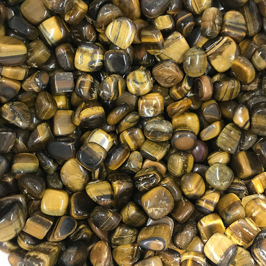 Natural quartz gravel polished yellow tiger eye crystal stone