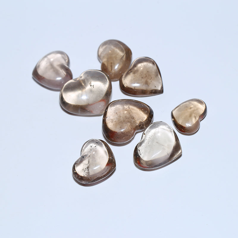 Smoked quartz heart crystal heart shape