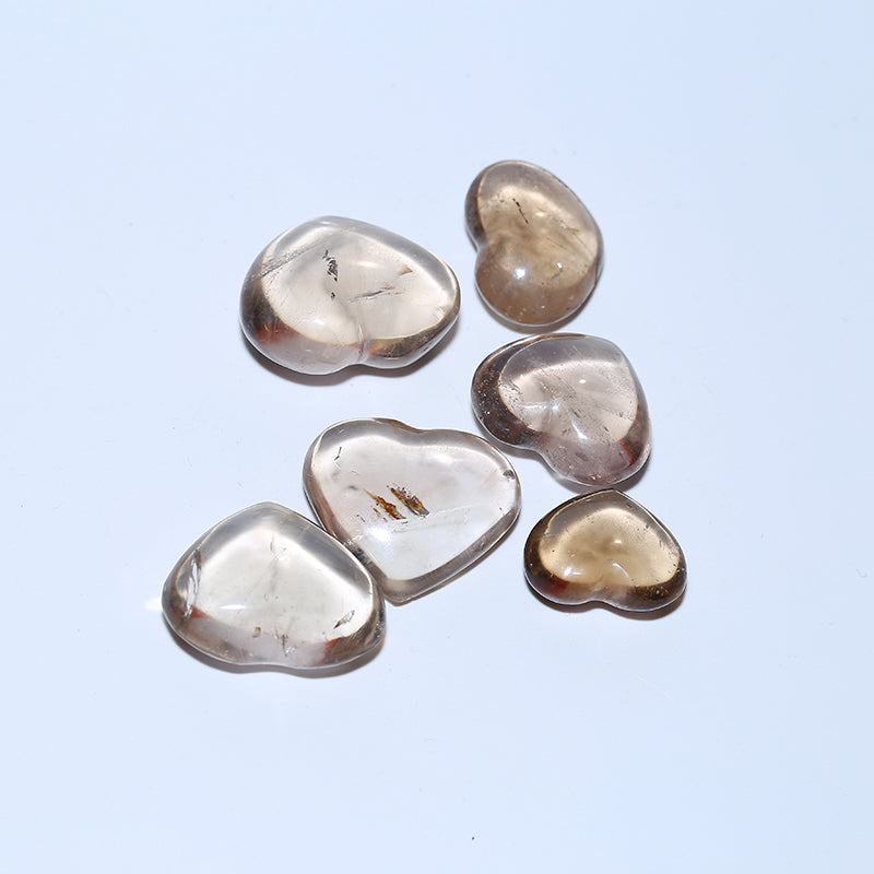 Smoked quartz heart crystal heart shape