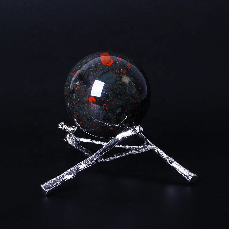 Natural Healing African Blood Stone Ball Crystal Sphere For Decoration
