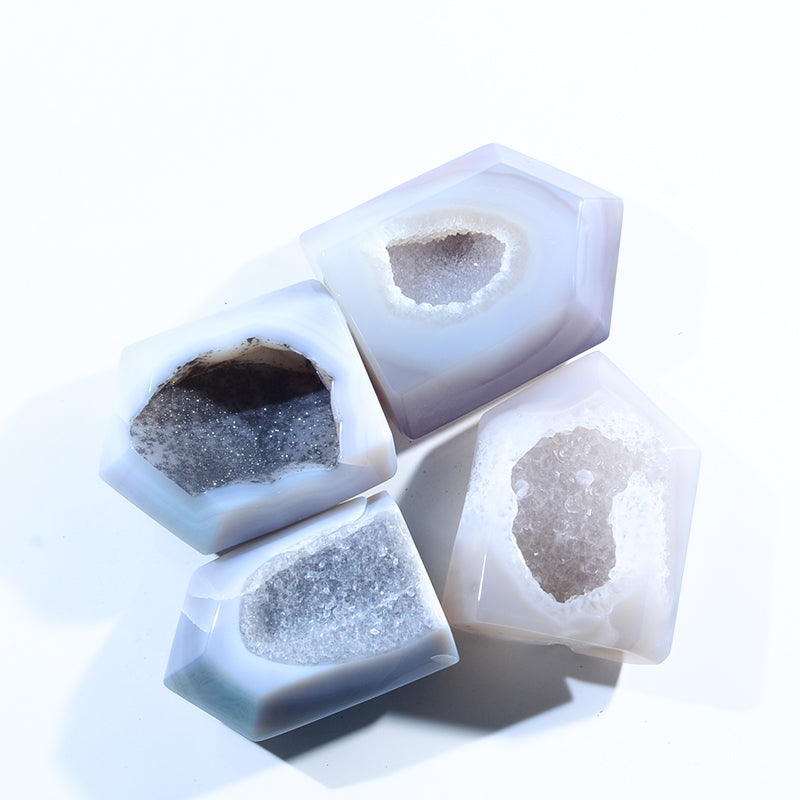 Wholesale Natural Crystal Geode Handmade Crystal Carving Agate Crystal Geode for Decoration