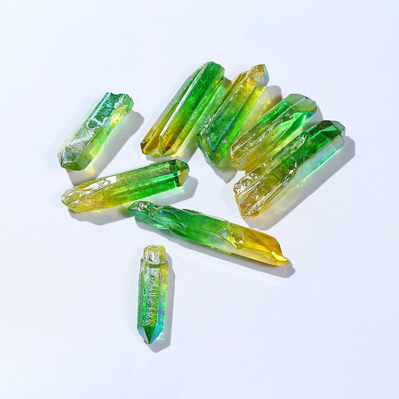 Two-color electric plated yellow green race wand