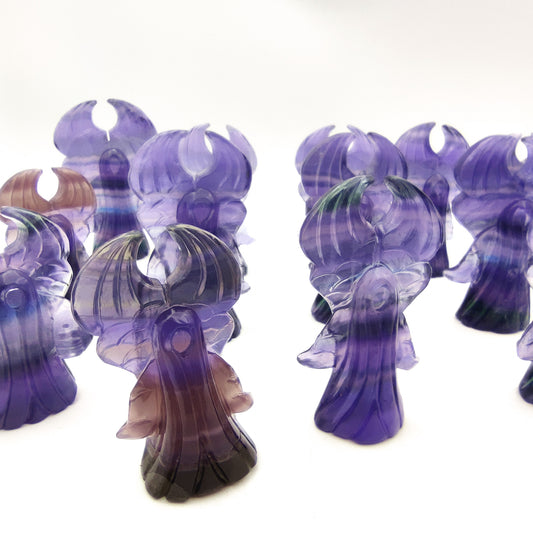 Fluorite crystal engraving animal rainbow fluorite crystal