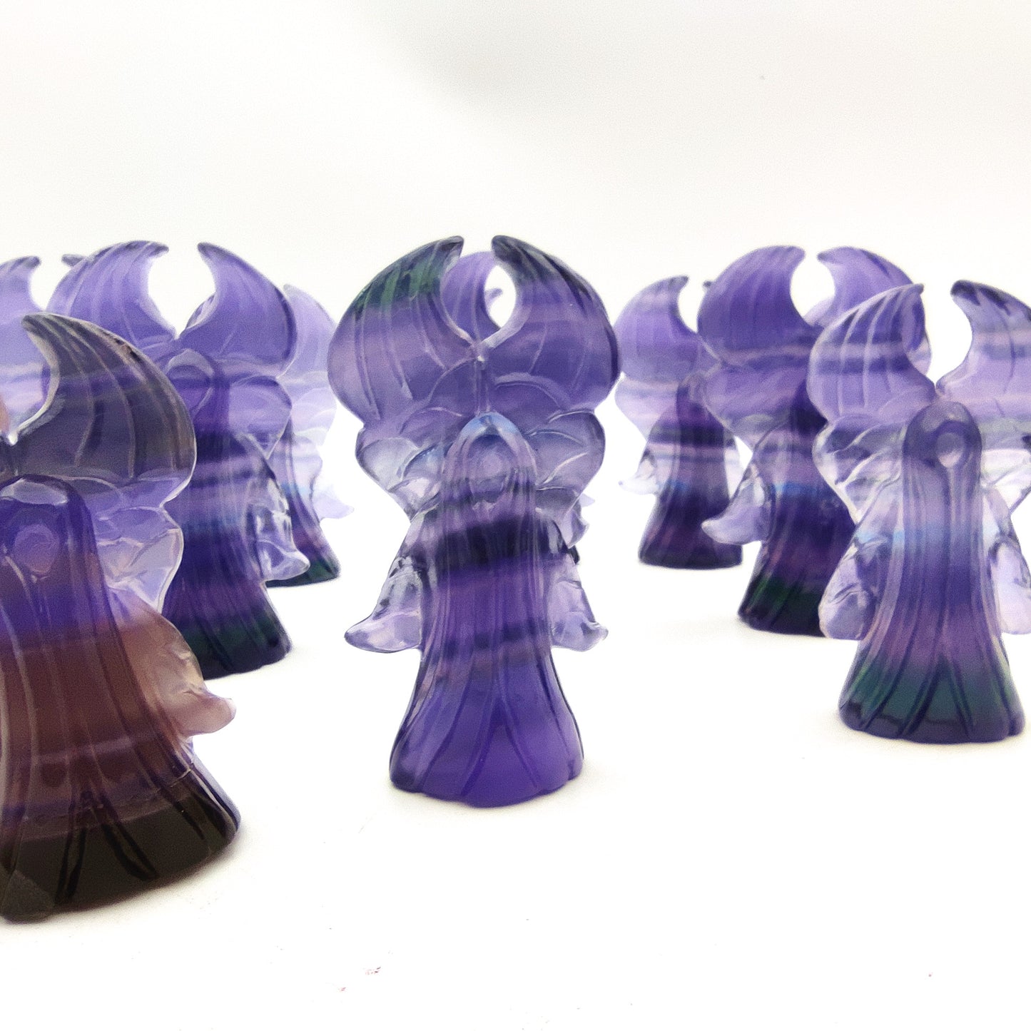 Fluorite crystal engraving animal rainbow fluorite crystal