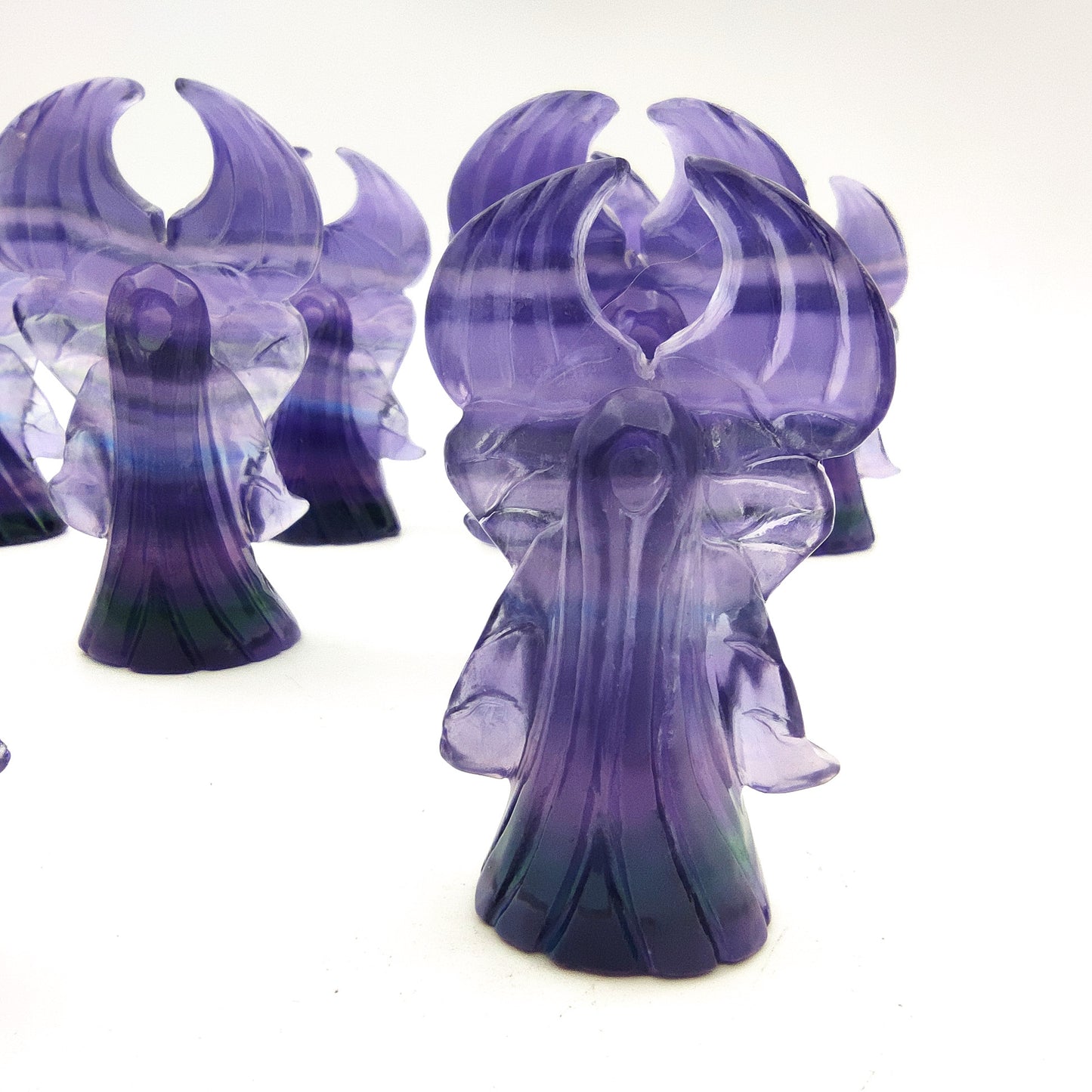 Fluorite crystal engraving animal rainbow fluorite crystal