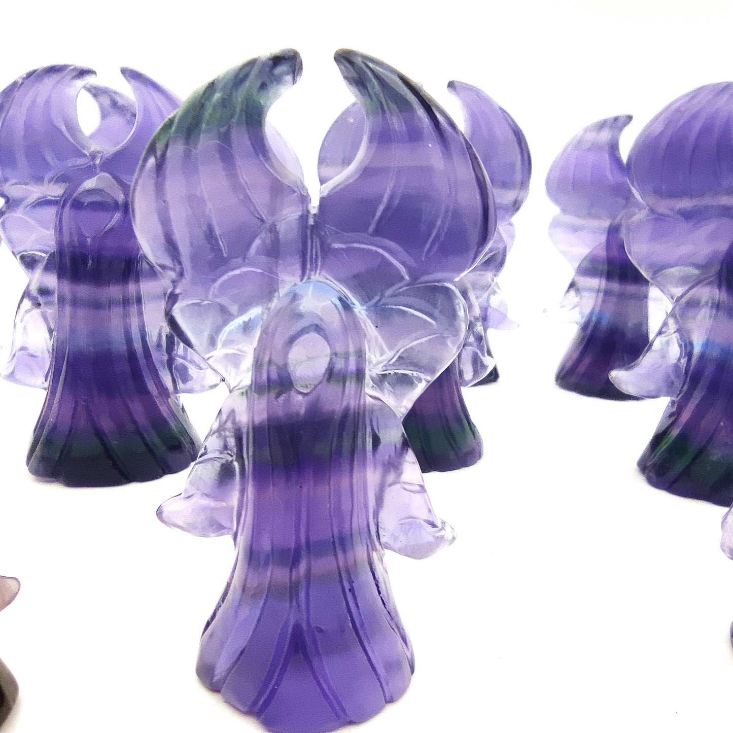 Fluorite crystal engraving animal rainbow fluorite crystal