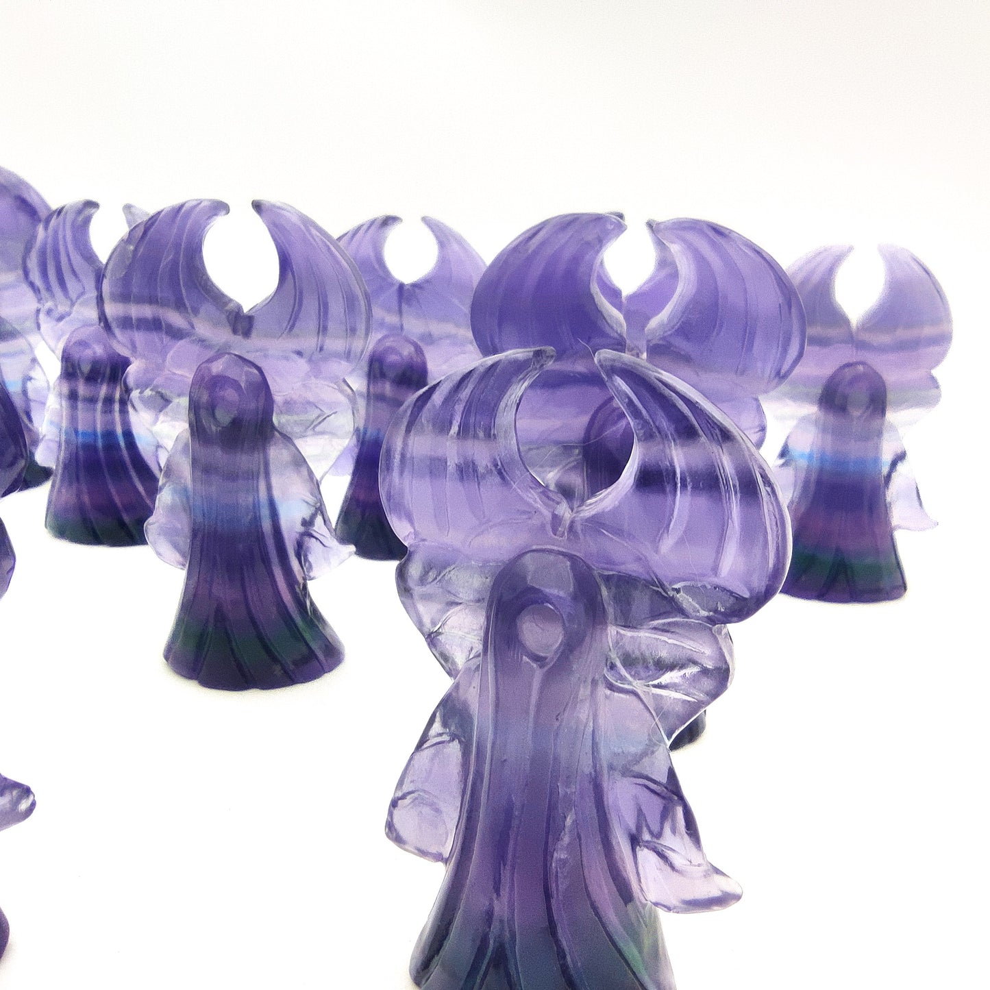 Fluorite crystal engraving animal rainbow fluorite crystal