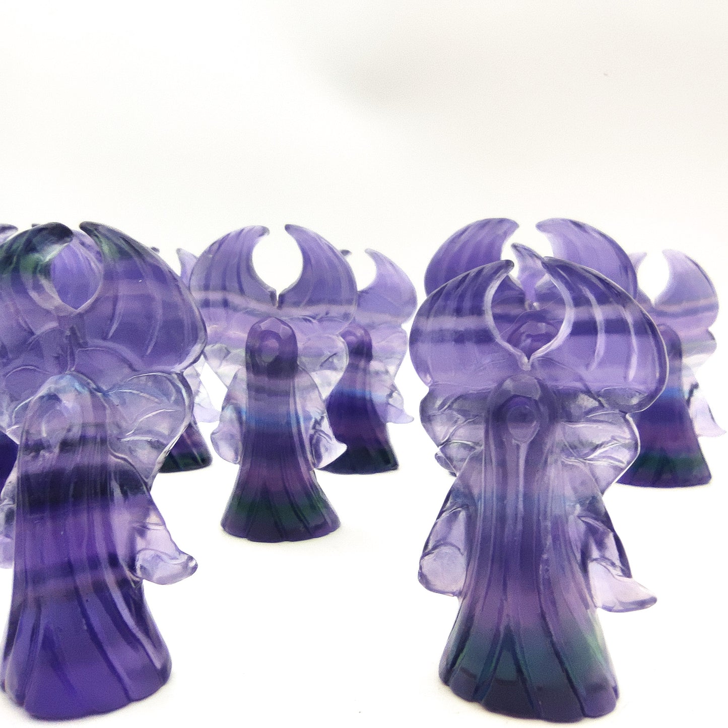 Fluorite crystal engraving animal rainbow fluorite crystal