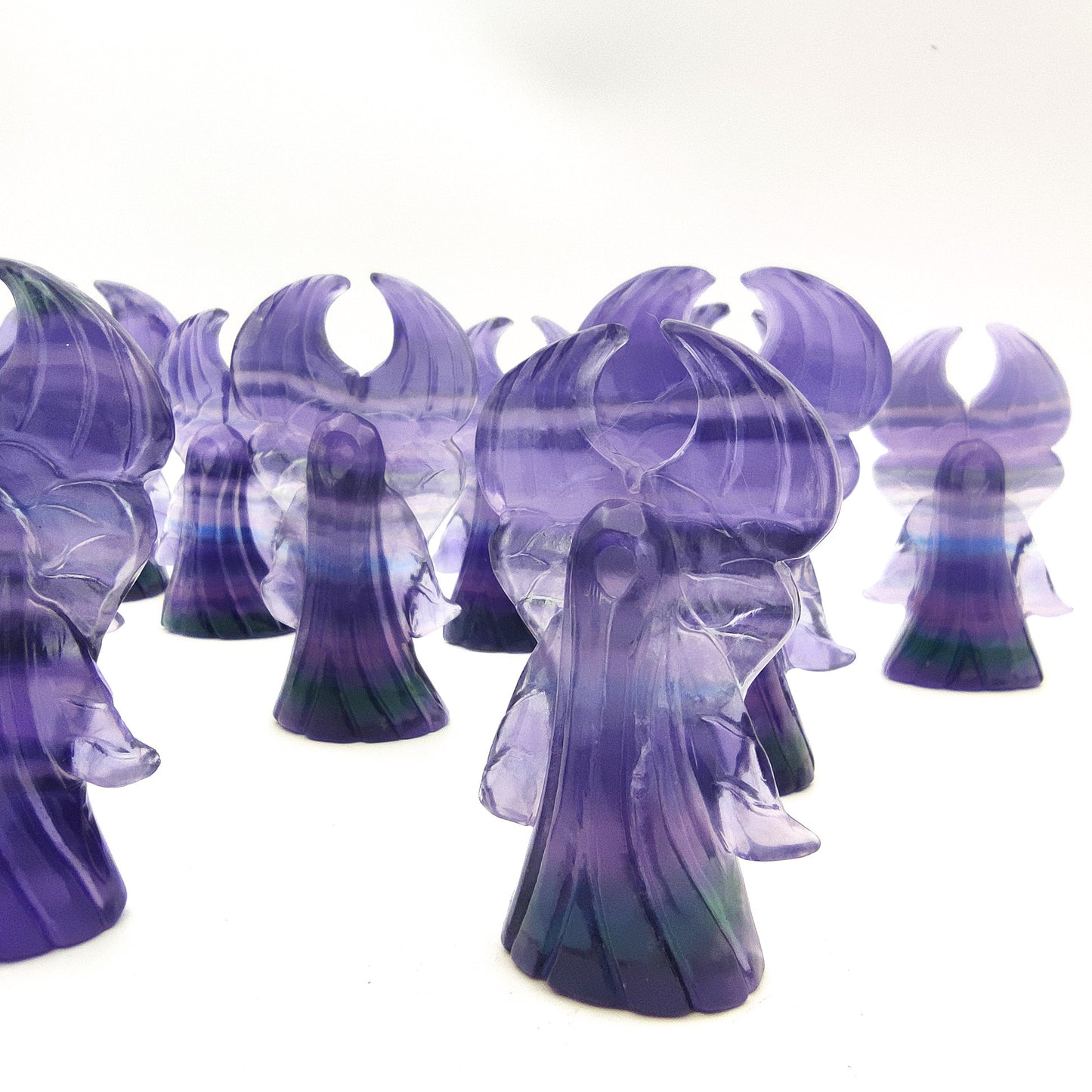 Fluorite crystal engraving animal rainbow fluorite crystal