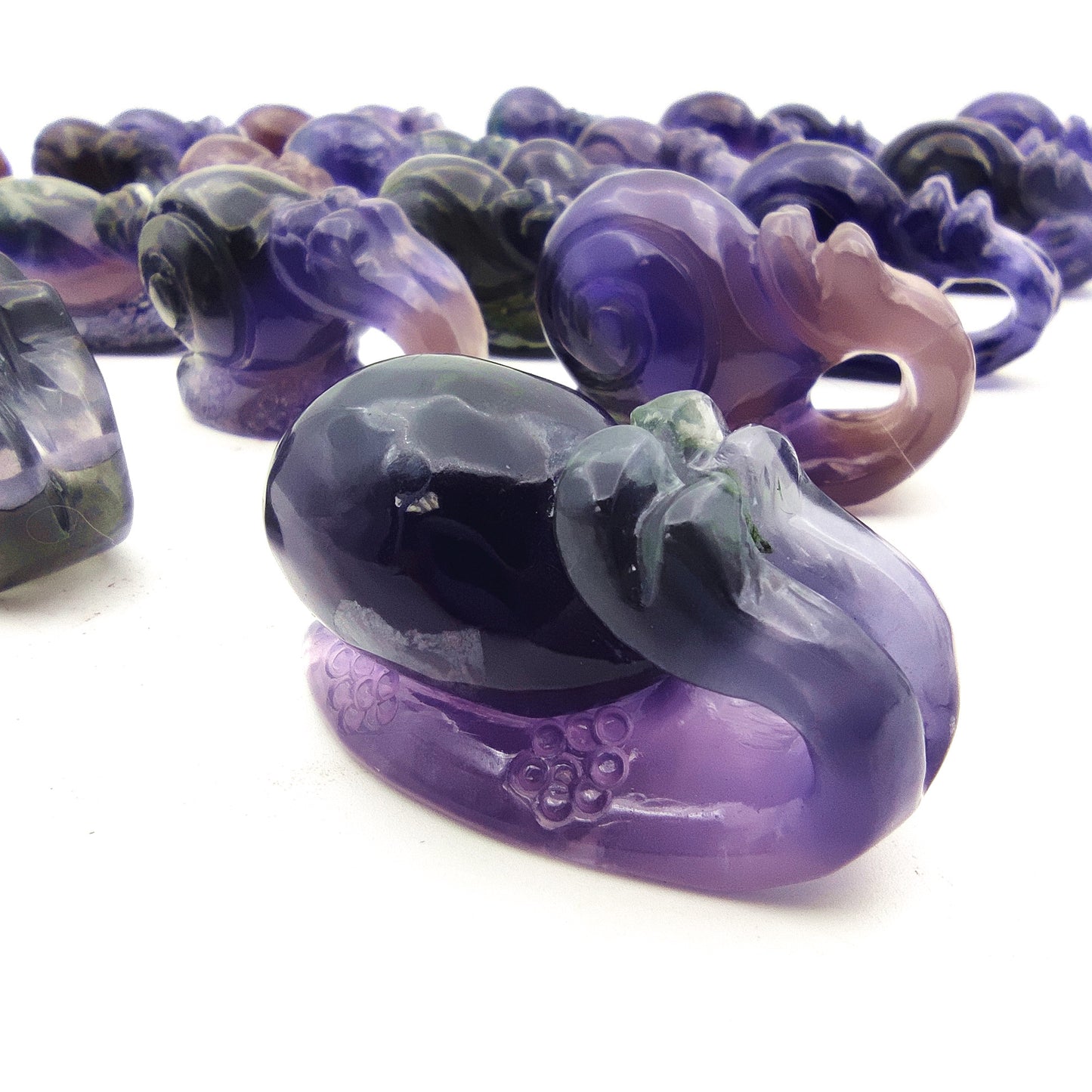 Fluorite crystal engraving animal rainbow fluorite crystal