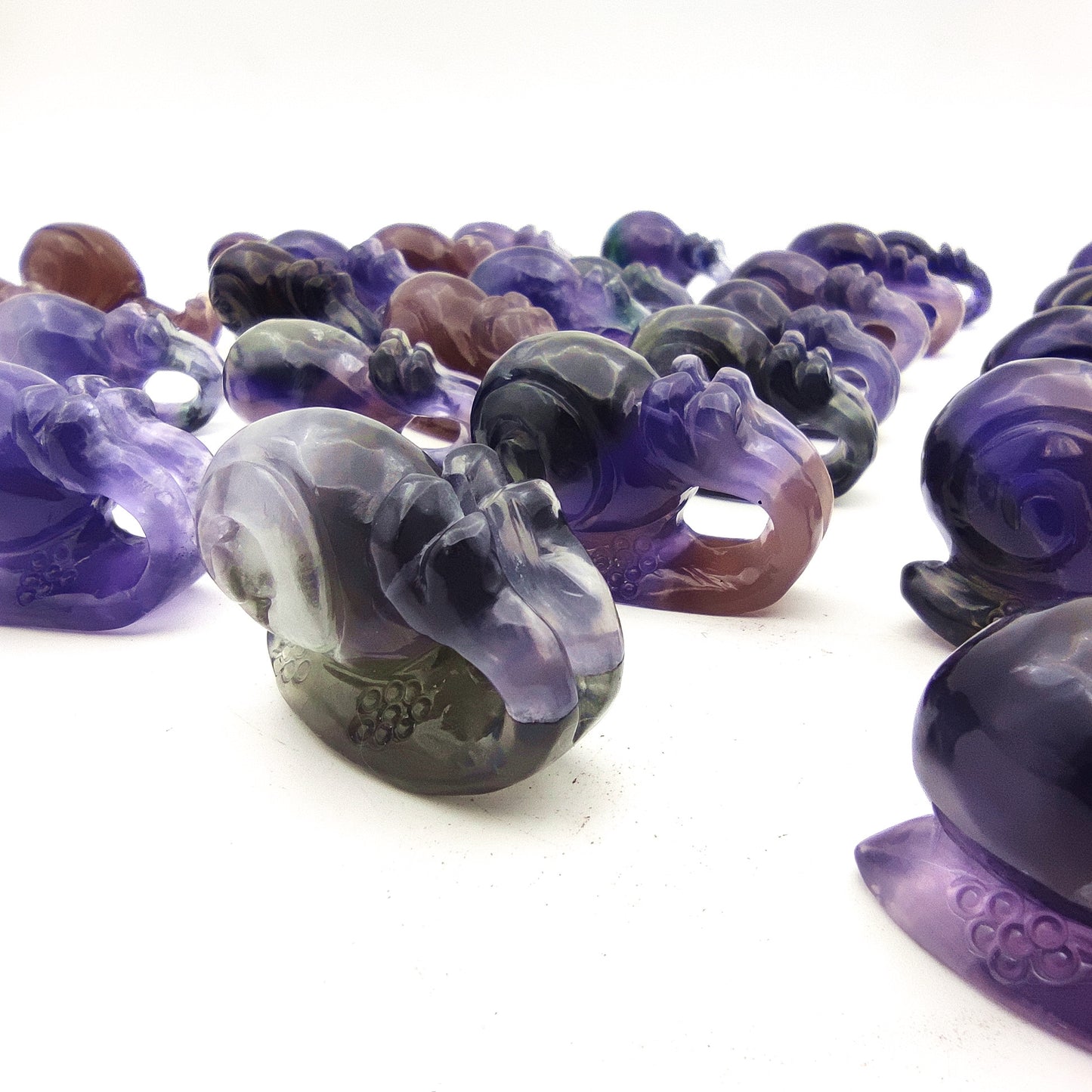 Fluorite crystal engraving animal rainbow fluorite crystal