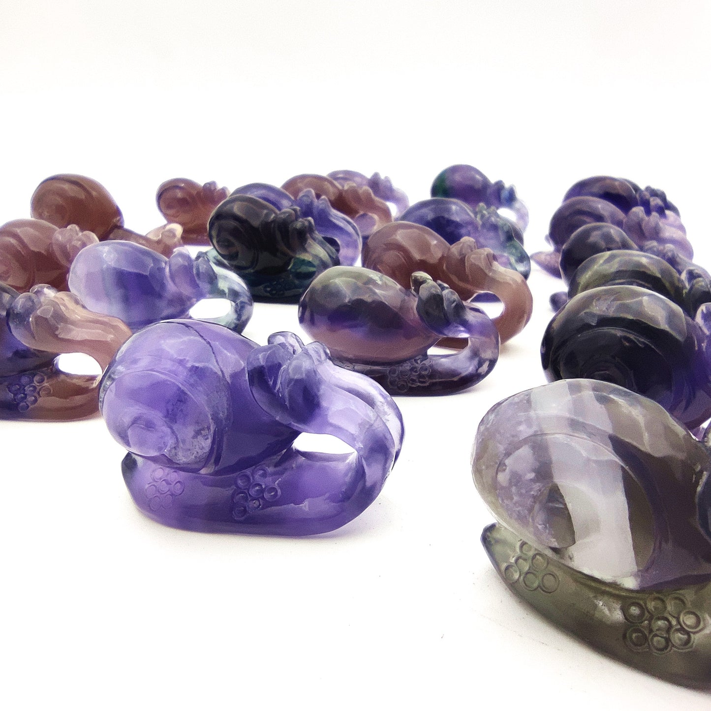 Fluorite crystal engraving animal rainbow fluorite crystal