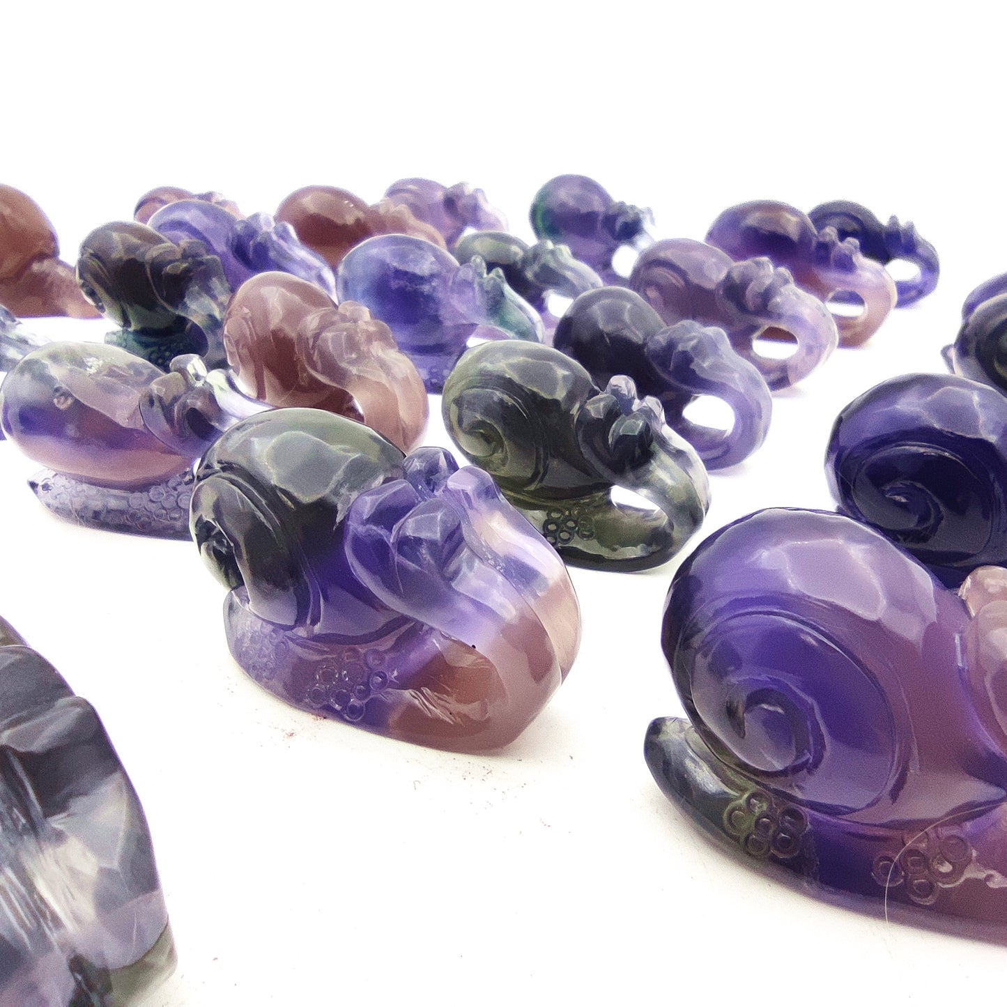 Fluorite crystal engraving animal rainbow fluorite crystal