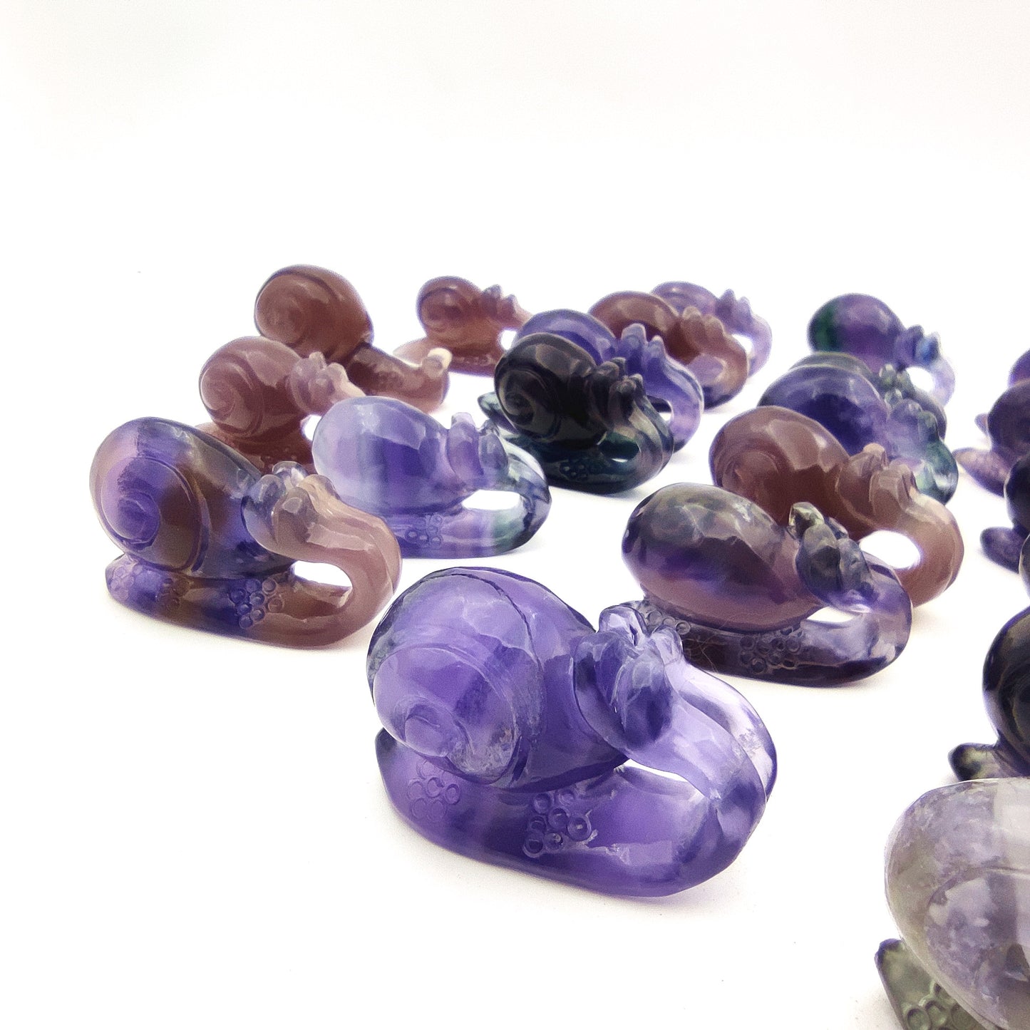 Fluorite crystal engraving animal rainbow fluorite crystal