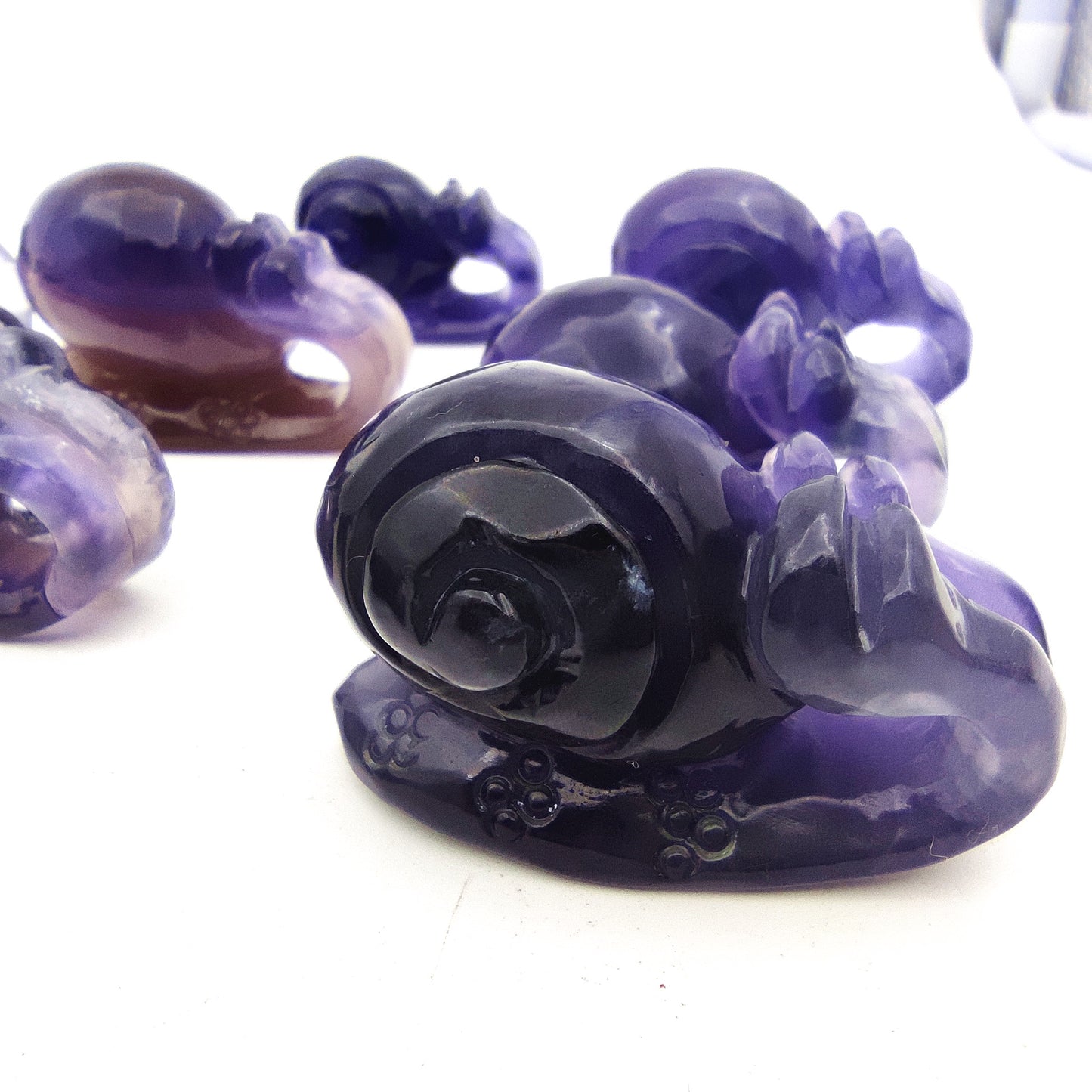 Fluorite crystal engraving animal rainbow fluorite crystal