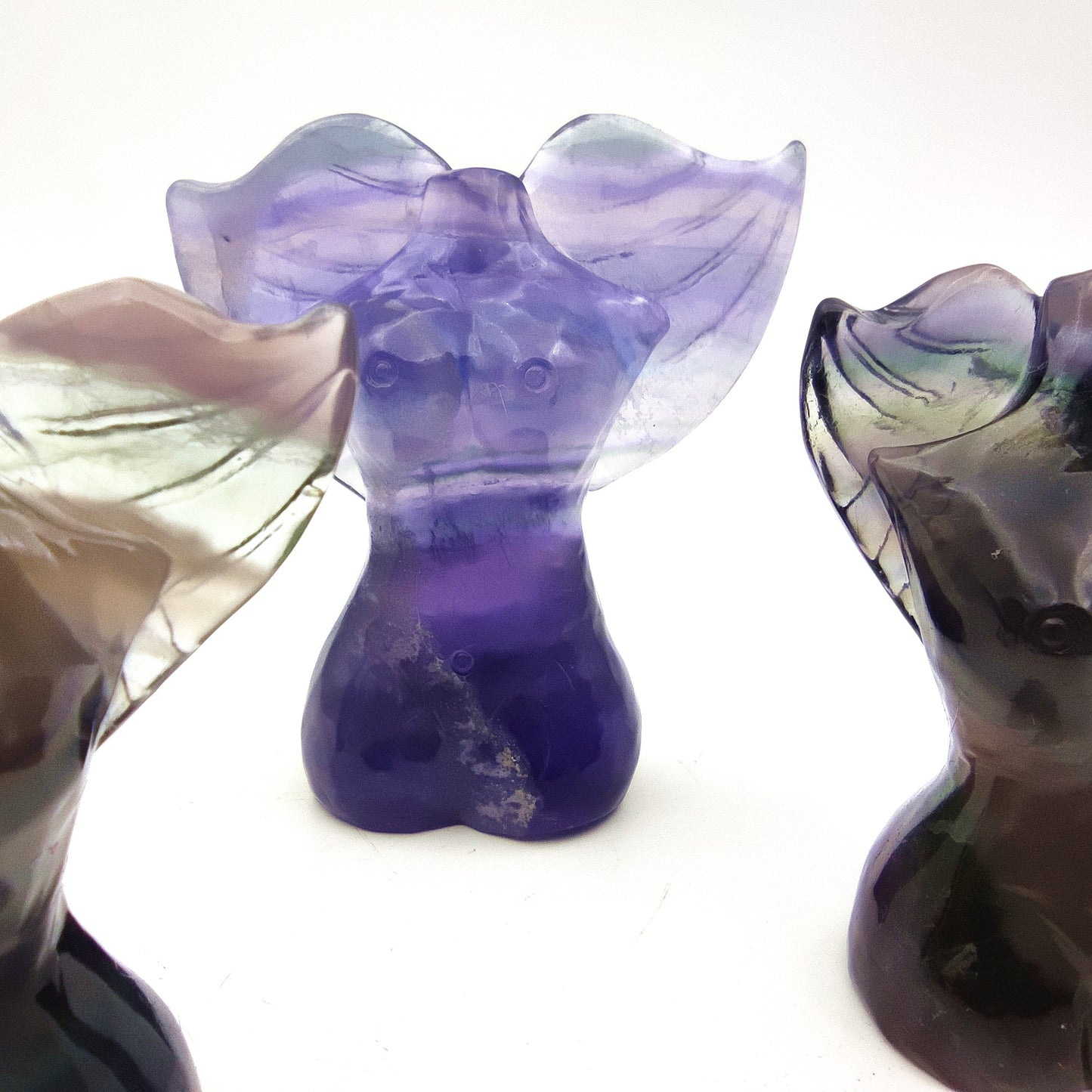 Fluorite crystal engraving animal rainbow fluorite crystal