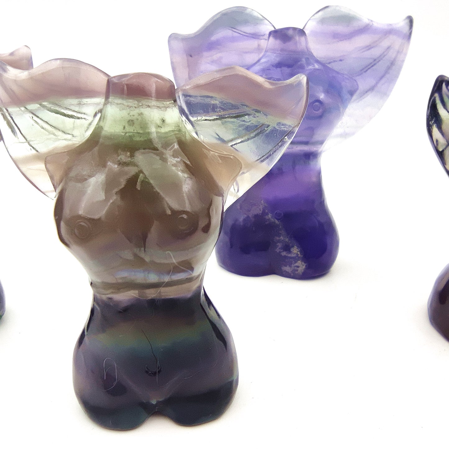 Fluorite crystal engraving animal rainbow fluorite crystal
