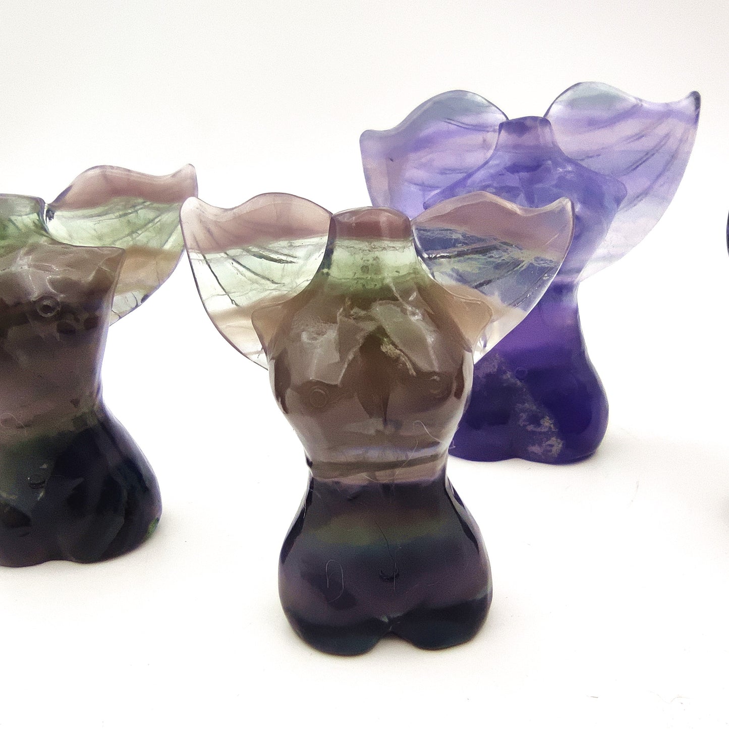 Fluorite crystal engraving animal rainbow fluorite crystal