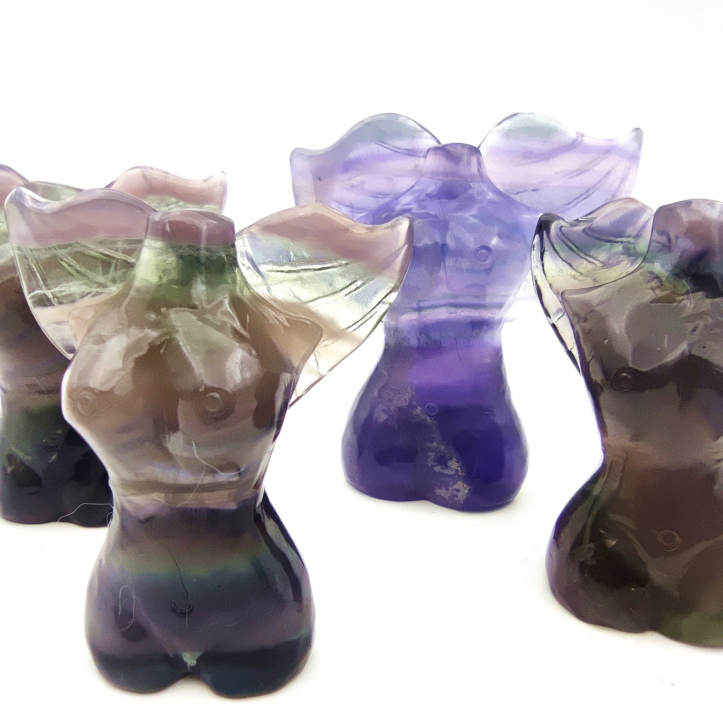 Fluorite crystal engraving animal rainbow fluorite crystal