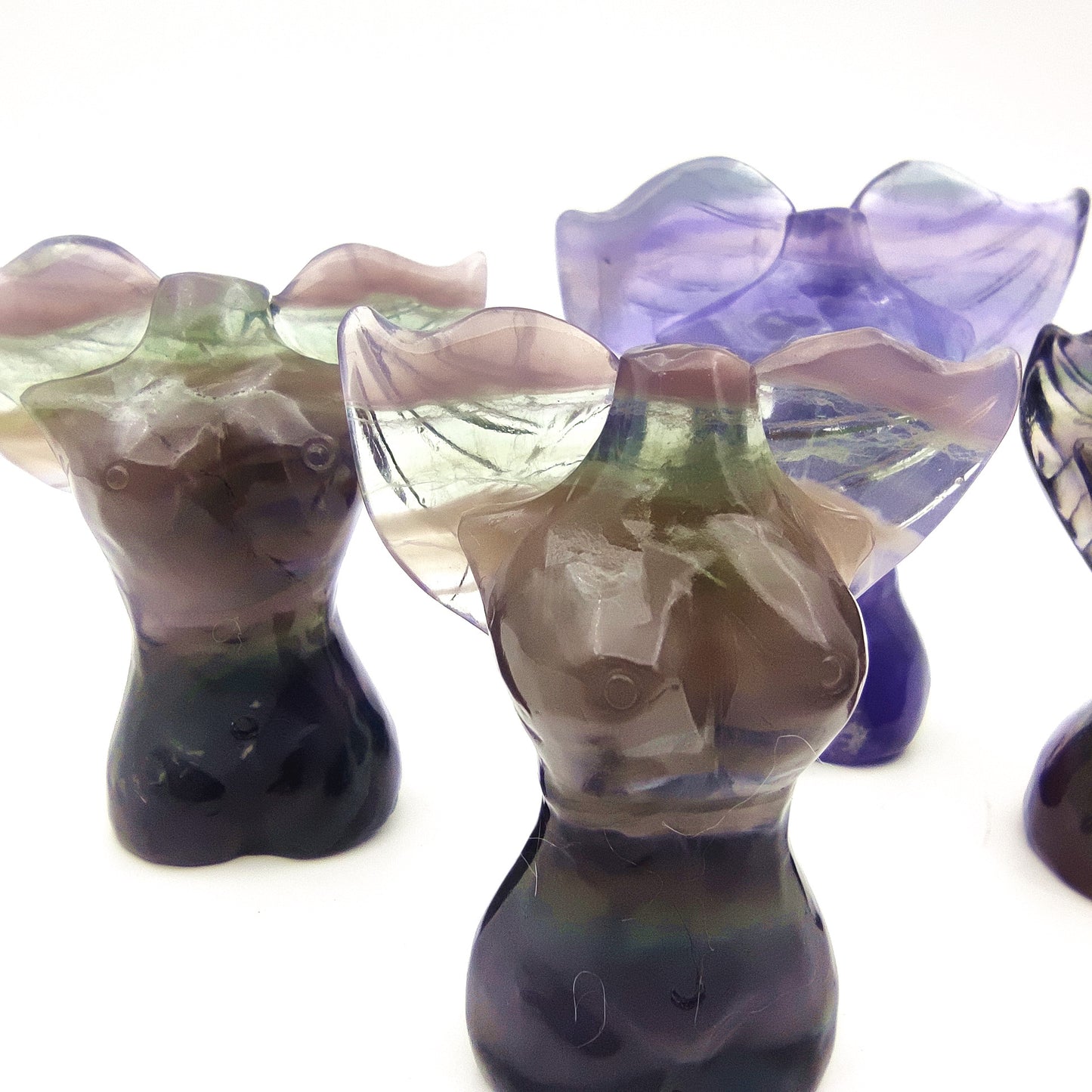 Fluorite crystal engraving animal rainbow fluorite crystal
