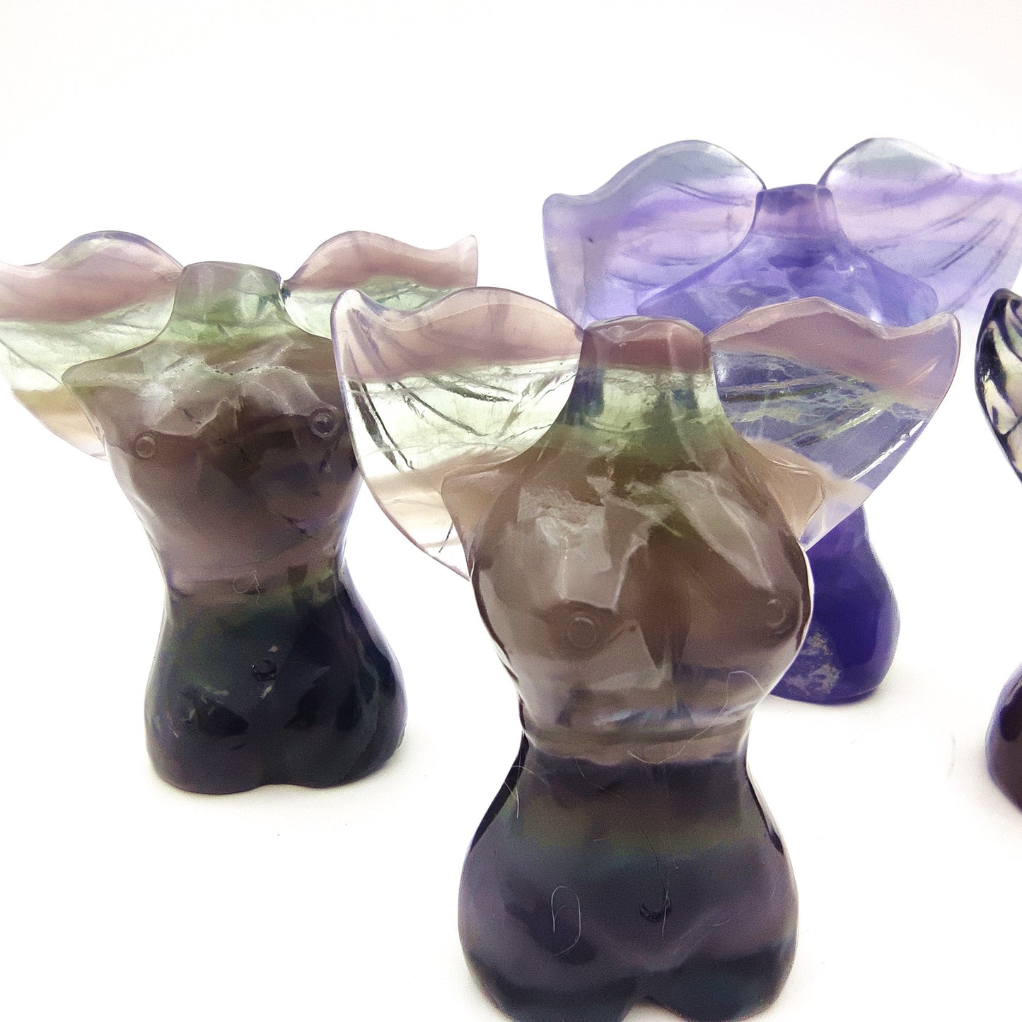 Fluorite crystal engraving animal rainbow fluorite crystal