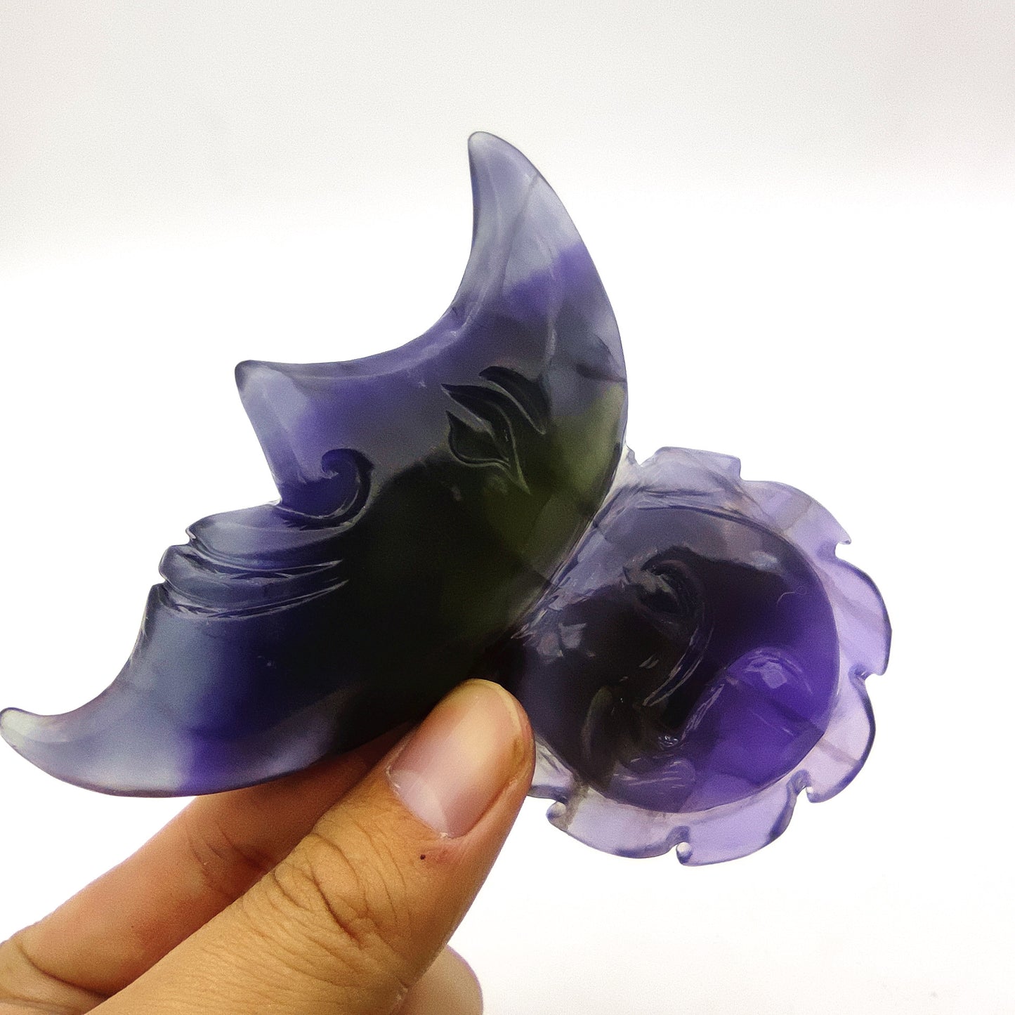 Fluorite crystal engraving animal rainbow fluorite crystal