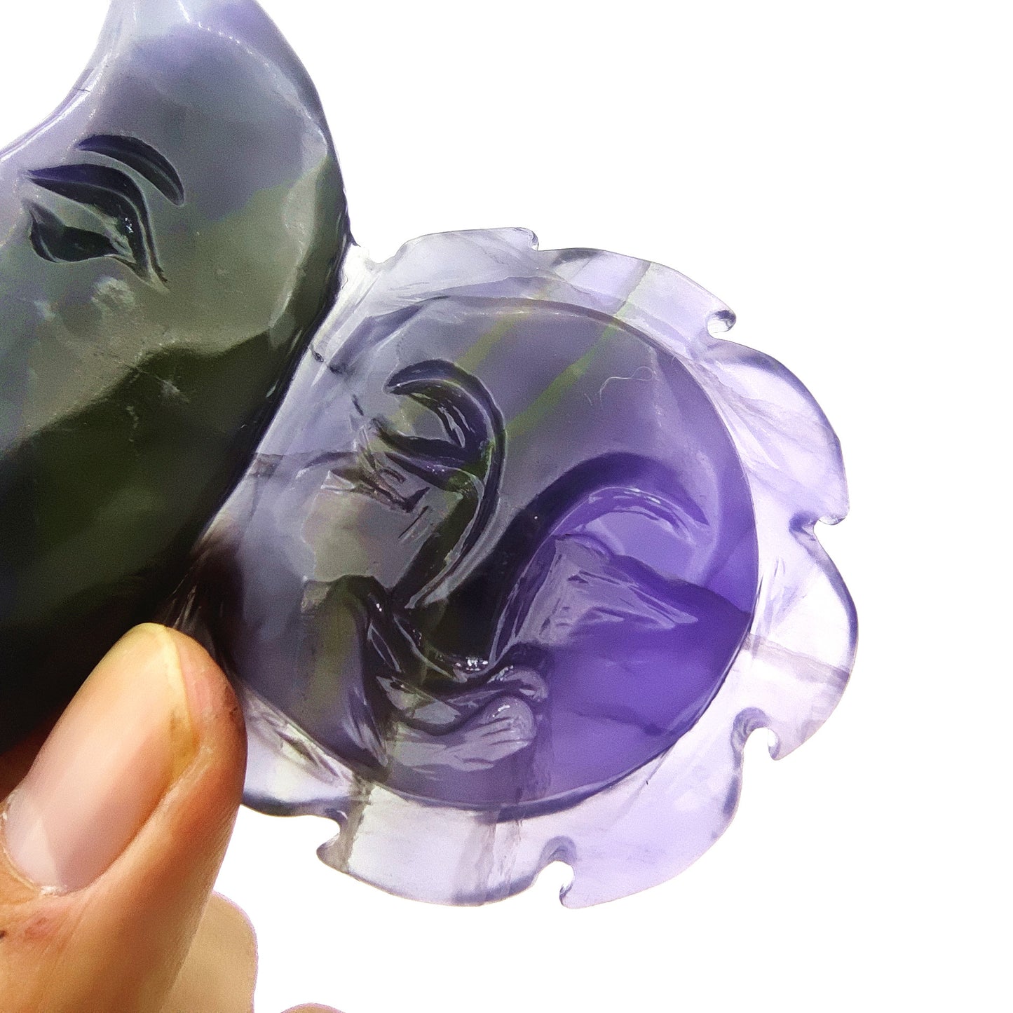 Fluorite crystal engraving animal rainbow fluorite crystal