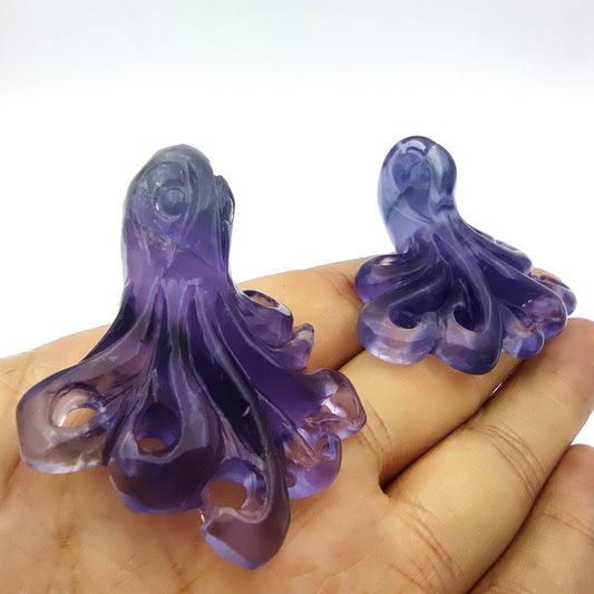 Fluorite crystal engraving animal rainbow fluorite crystal
