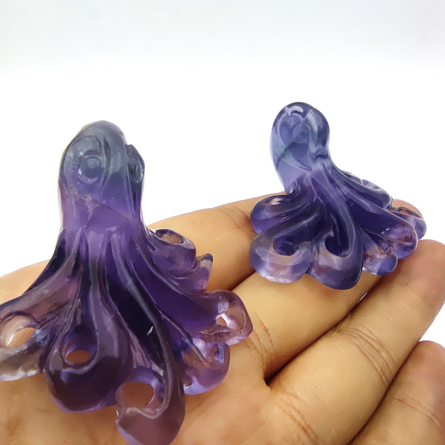 Fluorite crystal engraving animal rainbow fluorite crystal