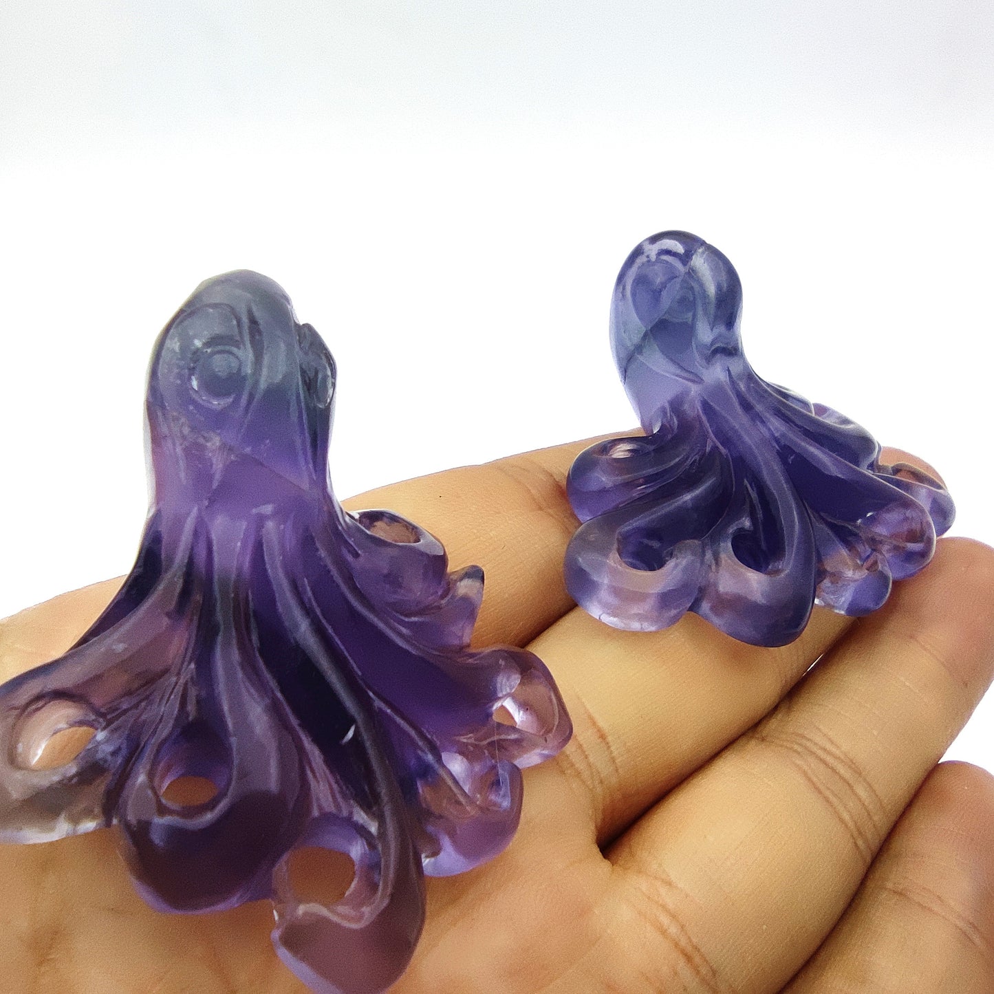 Fluorite crystal engraving animal rainbow fluorite crystal