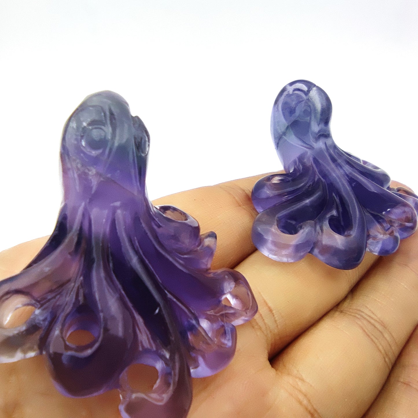 Fluorite crystal engraving animal rainbow fluorite crystal