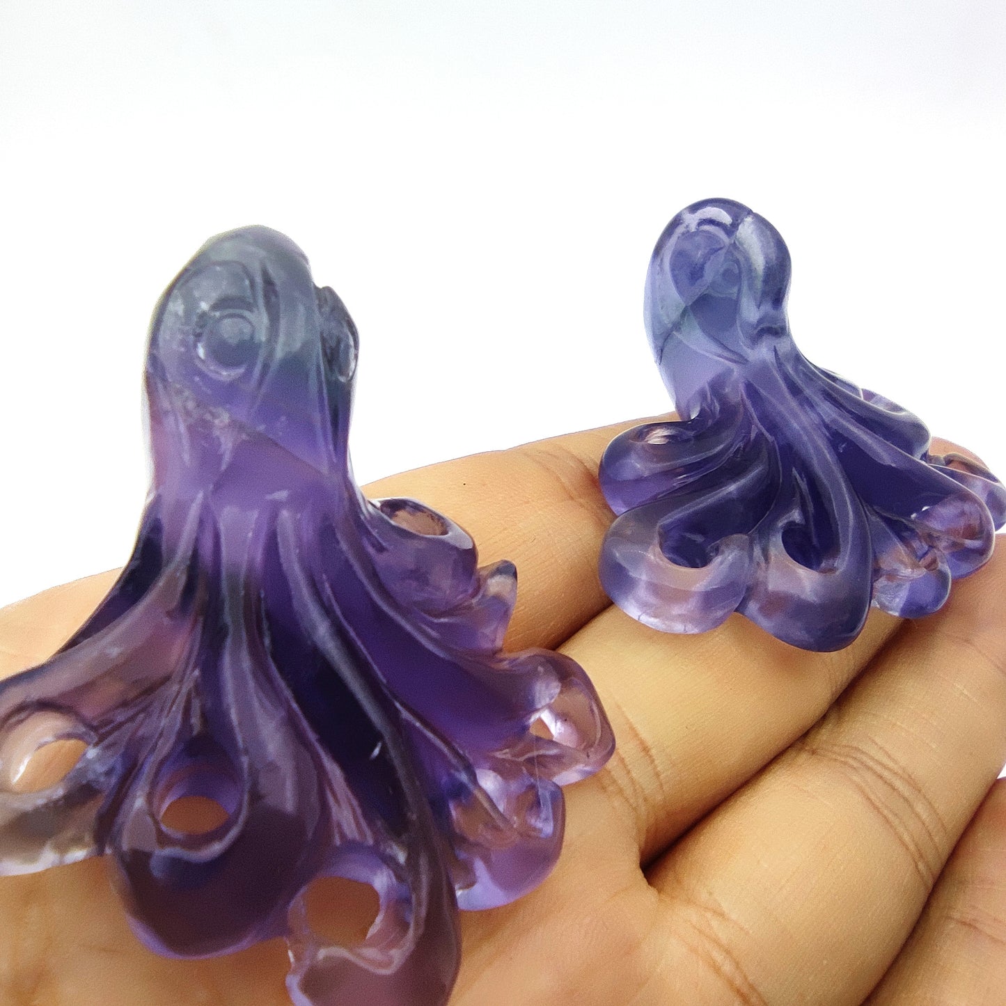 Fluorite crystal engraving animal rainbow fluorite crystal