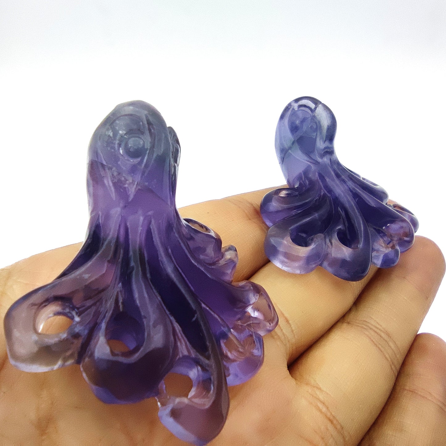 Fluorite crystal engraving animal rainbow fluorite crystal