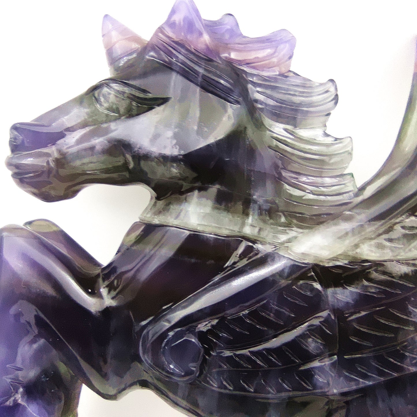 Fluorite crystal engraving animal rainbow fluorite crystal