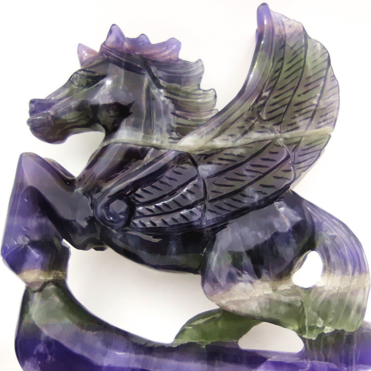Fluorite crystal engraving animal rainbow fluorite crystal