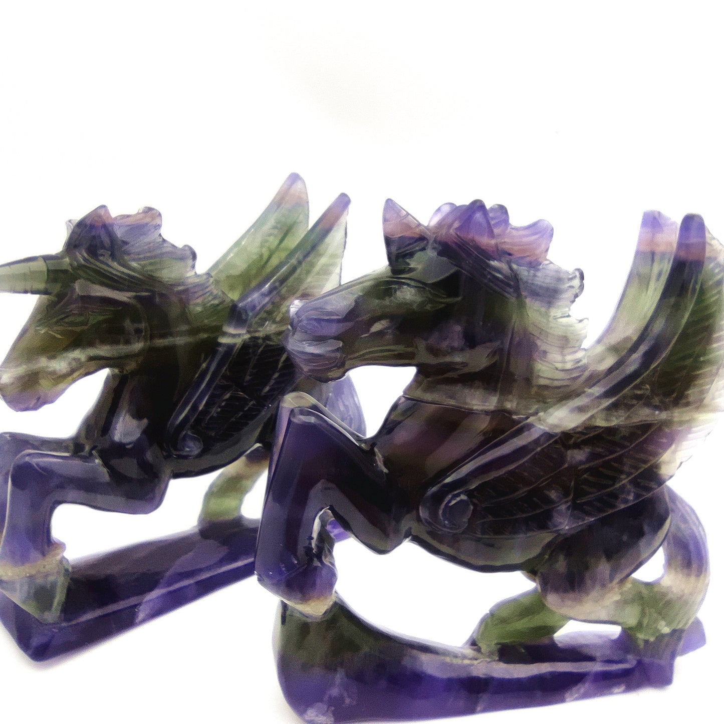 Fluorite crystal engraving animal rainbow fluorite crystal