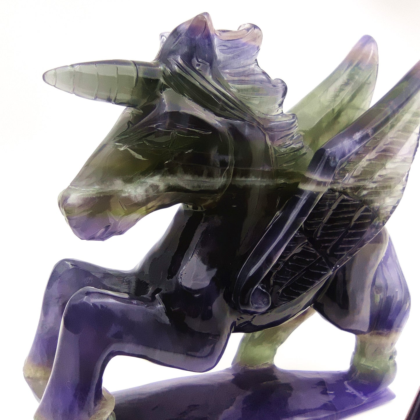 Fluorite crystal engraving animal rainbow fluorite crystal