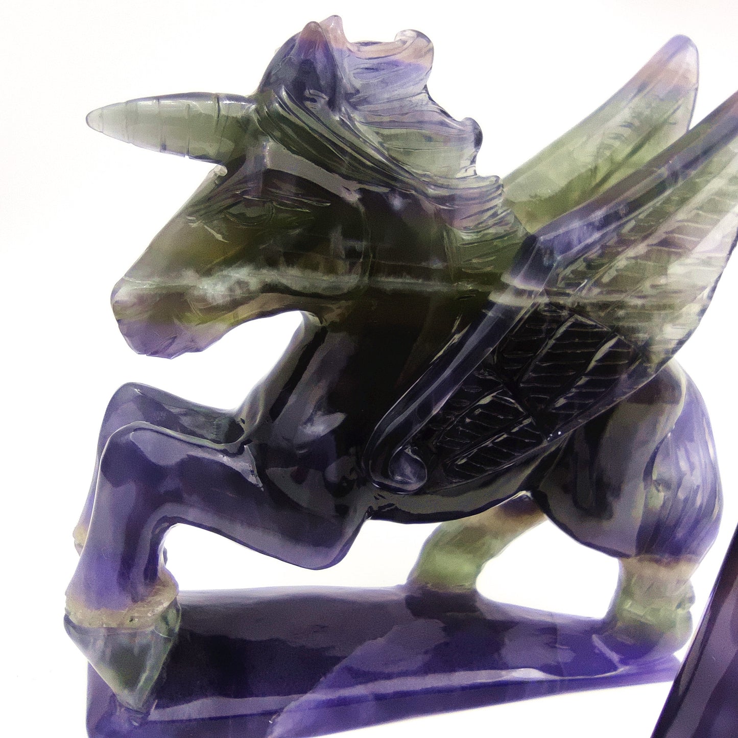 Fluorite crystal engraving animal rainbow fluorite crystal