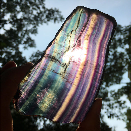 220G Natural multicolor fluorite crystal original stone specimens