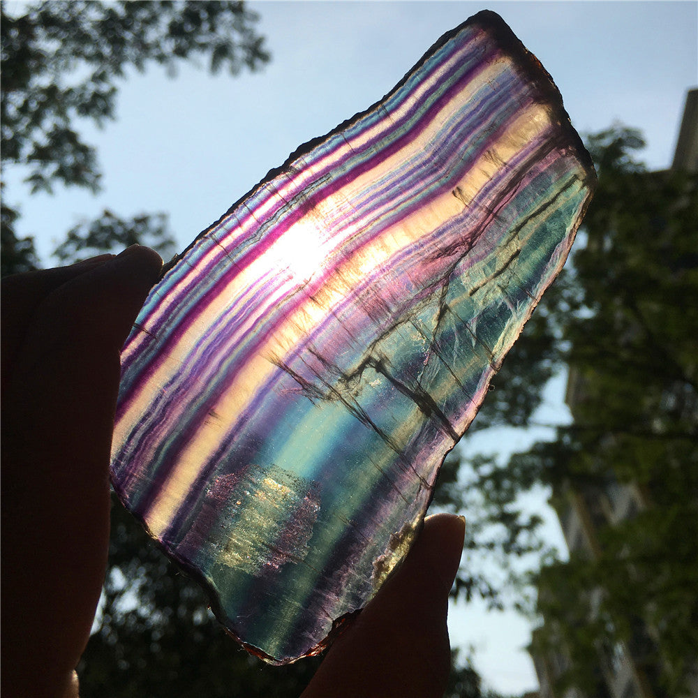220G Natural multicolor fluorite crystal original stone specimens