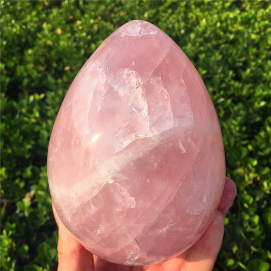 Huevo de cuarzo rosa