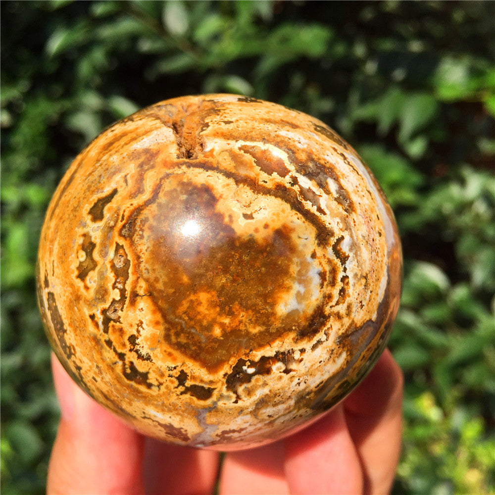 390G海碧玉F16水晶雕花蛋
