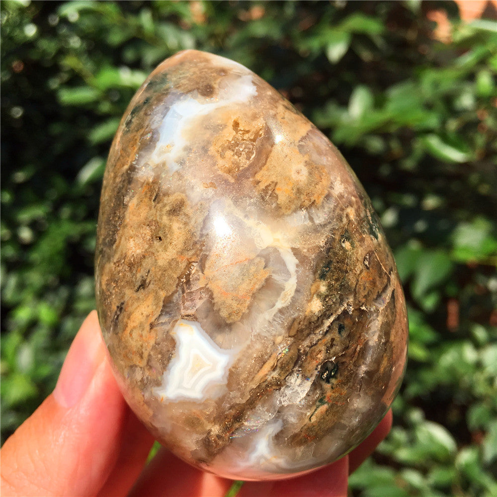 315G海碧玉F2水晶雕花蛋