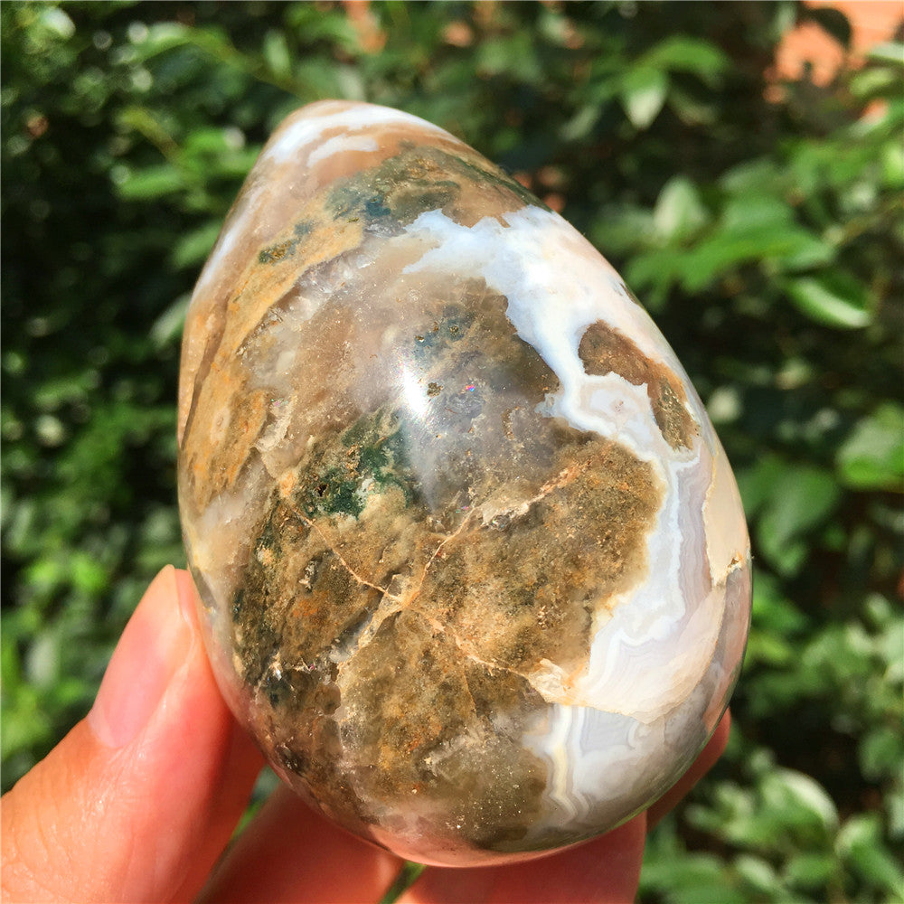 315G海碧玉F2水晶雕花蛋