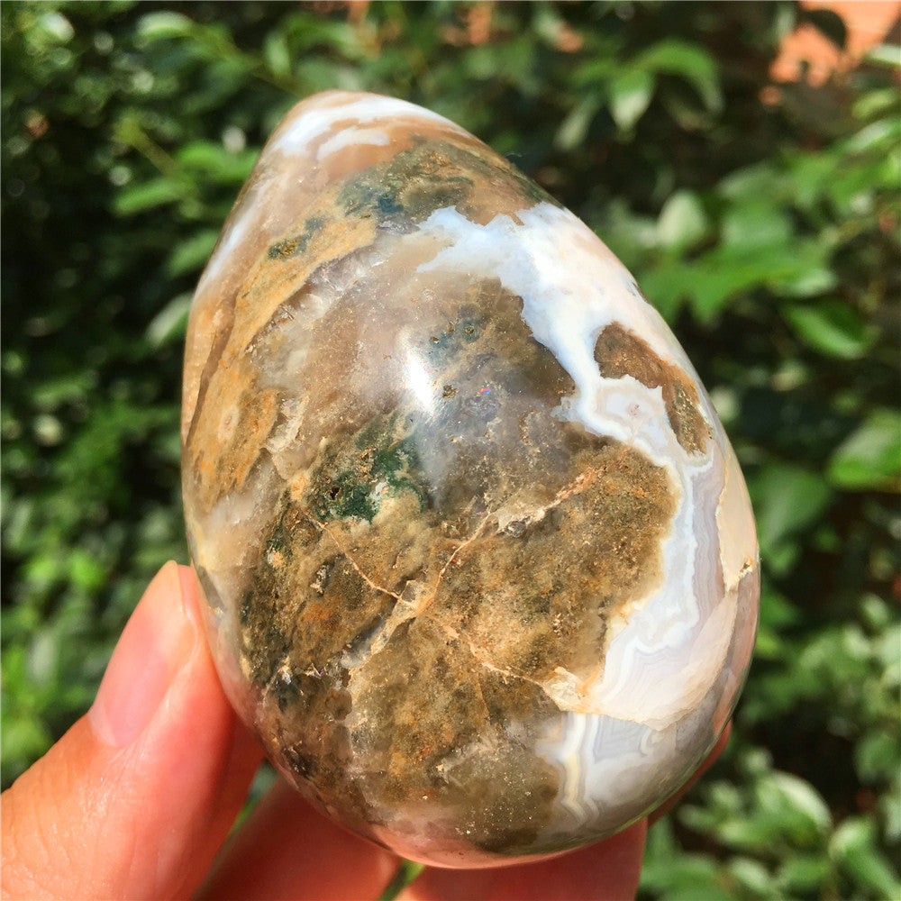 315G海碧玉F2水晶雕花蛋