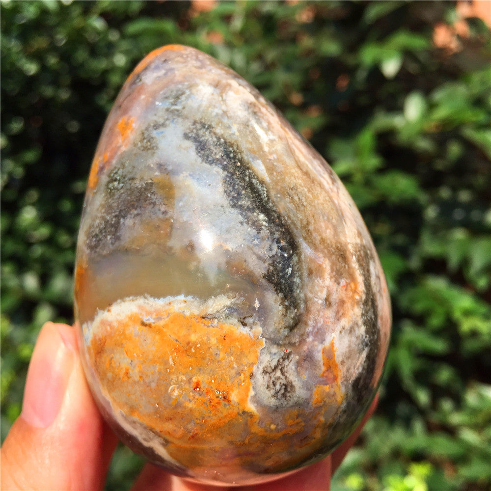 339G 海洋碧玉水晶雕蛋 63015