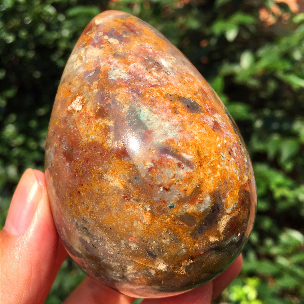 339G 海洋碧玉水晶雕蛋 63015